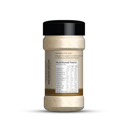 Image of Nature's Spice White Onion Powder - Pack of 3 (100g Each) Natural Pyaz for Cooking | Flavorful Seasoning for Recipes | Dehydrated, No Additives & Preservatives | Ready to Use (Safed Pyaz Powder)