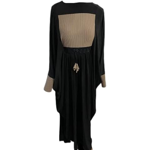 SHI Boutique B17 Ladies Butterfly Abaya/Jilbab/Maxi Dress Black Pin Striped Sizes 52-58 (Size 52) Cover
