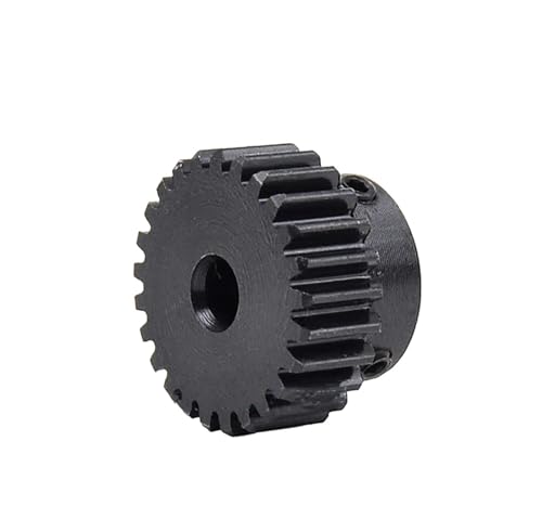 Bevel Gear Pinion Hardware Mechanical 1pcs 1M 27T/28T/29T Blackening Mechanical Transmission Gear Steel Bore 6/6.35/7/8/10-15mm 1 Module Spur Gear Motor Gear(14mm-1M 28T)