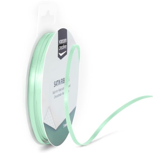Vaessen Creative 301002-0017 Satinband Pastellgrün, 3 mm x 10 Meter,...