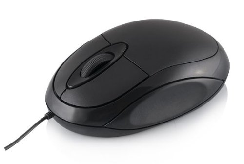Modecom LM-11 Maus USB Optisch 1000 DPI Ambidextrös Schwarz - Mäuse (Ambidextrös, Optisch, USB, 1000 DPI, Schwarz)