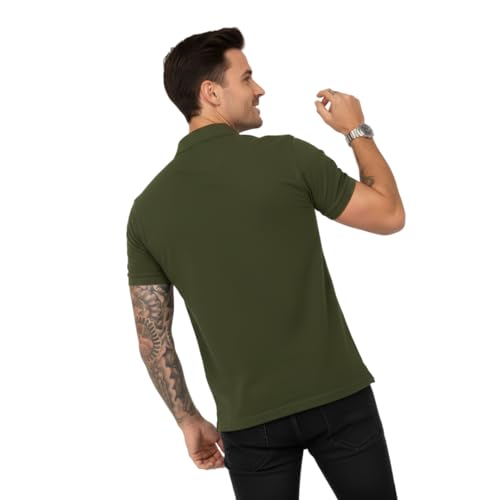 Image of SIDE UP Polo T Shirt for Man with Pocket, Polo T Shirts for Men, Summer Shirt with Collar, Half Sleeve, Cotton Blend, Light Weight, Comfotable Fit (Pack of 1) M to 3XL