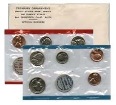 1968 Various Mint Marks US 10 Piece Mint Set In original packaging from US mint Uncirculated