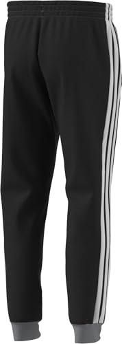 adidas Calça esportiva masculina de tricô, modelagem regular, Melange preta, GG