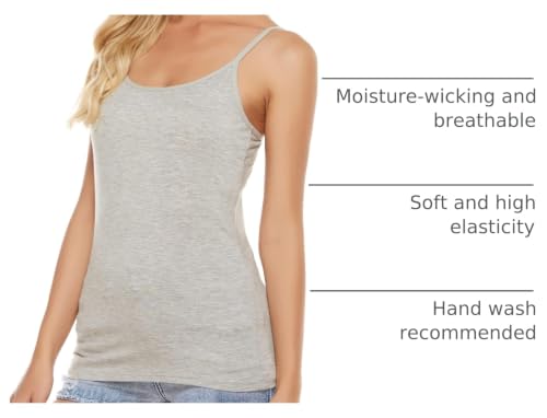 Image of BQTQ 5 Pcs Women's Camisole Tank Top Undershirt Spaghetti Strap Basic Camisoles