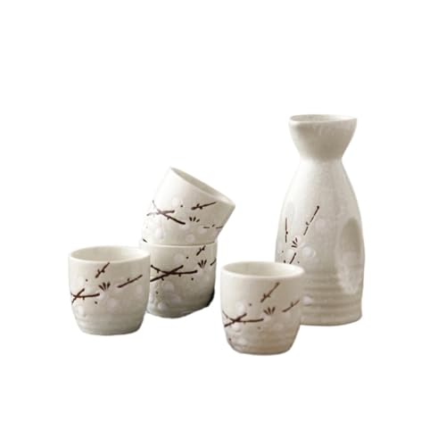 YIJOFU 日本酒セット、陶器、和風、酒器、濁り酒セット、桜、おしゃれな陶器、酒器、冷酒セット、濁り酒、熱燗、燗酒、酒器、日本酒、パーティー、ディナー、レストラン、家庭用、業務用、退職祝い、誕生日プレゼント。