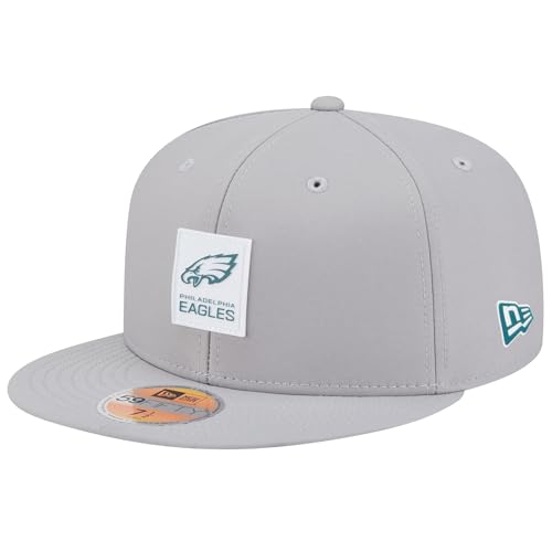 Gorra New Era Gris Philadelphia Eagles 2025 Sideline 59FIFTY miniatura 1