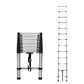 12.5 Ft Stainless Steel Telescoping Ladder Telescopic Extension Ladder Lightweight Collapsible Ladder,for RV, Loft, Attic, Home for Indoor and Outdoor Use, 330lb Load Capacity