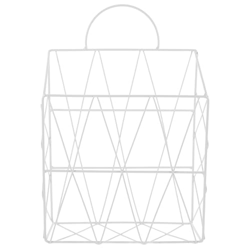 Organizador de documentos de hierro de estructura simple y color blanco minimalista