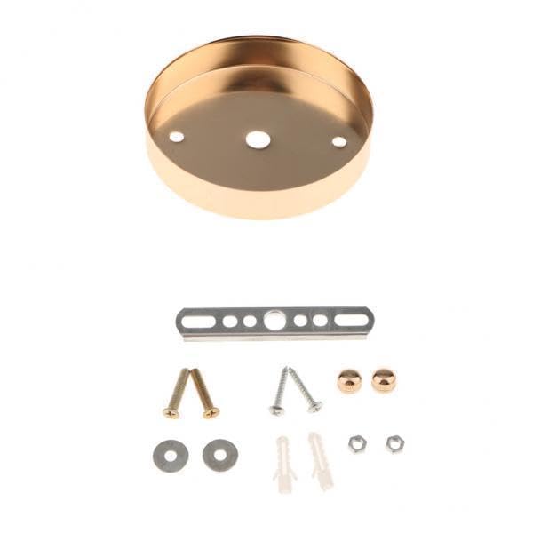 MYADDICTION 4xCeiling Plate Straight Edge Base Pendant Light Accessories Golden-picture-10