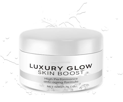 Luxury Glow Skin Boost Creme, Luxury Glow Creme, Luxury Glow Skin Boost Anti-Falten Creme, Anti Falten Creme Straffende Creme mit Hyaluronsäure, Stärkt die Hautbarriere (1)