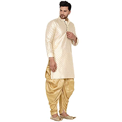 Image of Veera Paridhaan Men's Banarasi Full Sleeve Printed Long Straight Kurta