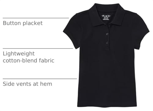 Image of The Children's Place baby-girls And Toddler Short Sleeve Ruffle Pique Polo