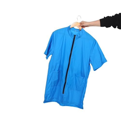 Blouse de toilettage pour chiens imperméable en polyamide bleu haute qualité - 5