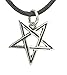 Kiss of Leather zierlicher Pentagramm Anhänger aus 925 Sterling Silber mit Kette_50 cm SI.51