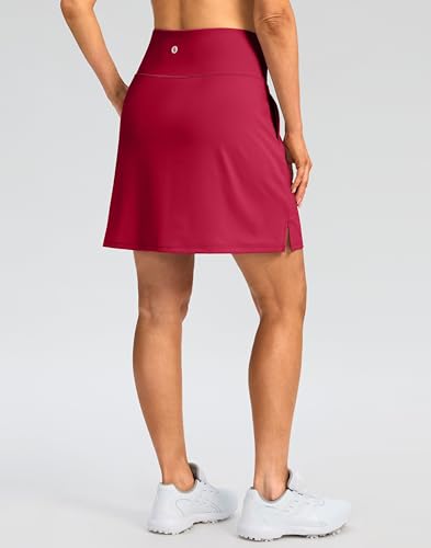 SANTINY 18" Skorts for Women 3 Pockets High Waist Long Athletic Tennis Skirt Golf Skort for Casual Summer Travel2