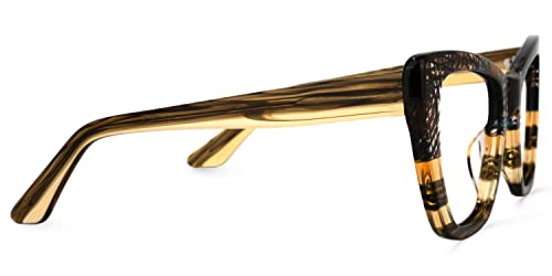 Image of VOOGLAM Cat Eye Blue Light Blocking Glasses, Fashion Multicolor Glasses Frame for Women Anti Eyestrain & UV