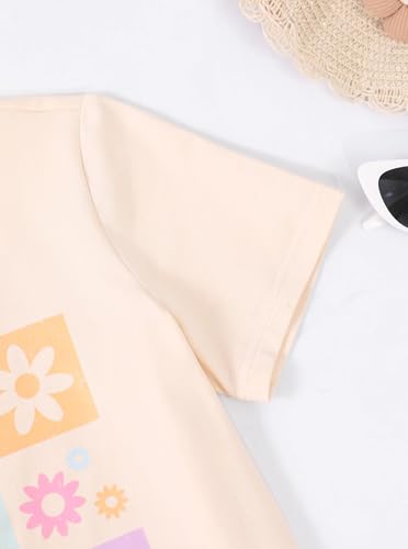 Girls' Graphic Tees Summer Cute Tops Casual Short Sleeve Crew Neck T Shirts4