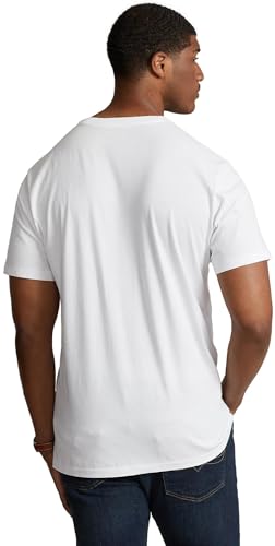 Image of POLO RALPH LAUREN Mens Big & Tall Crew Neck T-Shirt (3XB, White)