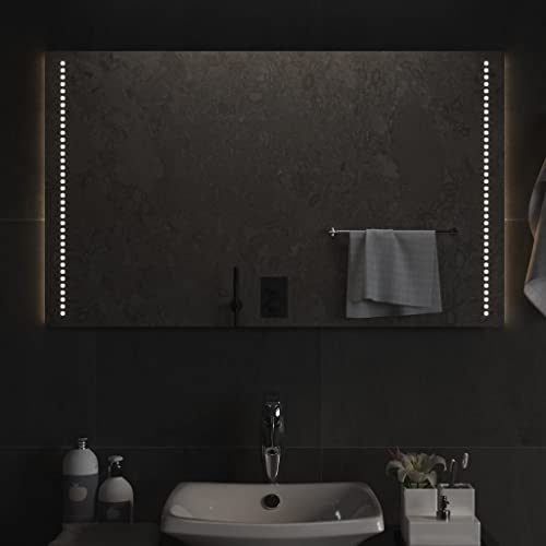 Miroir de salle de bain à LED rétroéclairé 60x100 cm grand format mural