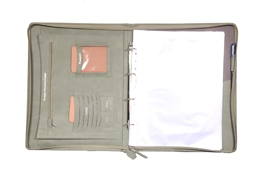 Image of Sukeshcraft Pu Multiuse 25 File Sleeve for Documents, Certificates, Fixed Deposit Receipt, Portfolio B4 Size Documents Holder for Sports, Office, Home, School (Mil Green, B4 Size Leaf)