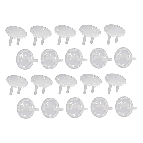 Yardwe 20Pcs Childproof Outlet Covers Socket Plug Protectors for Safety Easy Install Wall Plug Covers Secure Reliable