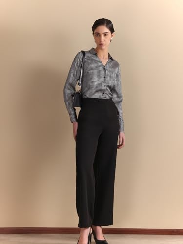 Image of FableStreet Women Shirts | Comfort Fit Spread Collar | Premium Satin Fabric for Formal, Business Casual