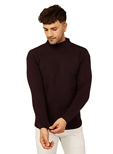 Image of Kvetoo Men High Neck Full Sleeve Winter Woolen Sweater