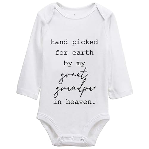 Image of listery Hand Picked For Earth By My Great Grandpa Bodysuit New Boys Baby Girls By My Great Grandpa Newborn