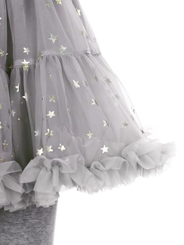 Little Girls Leggings with Skirt Shiny Sparkle Ruffle Tutu Skirt Pants Footless Leggings4