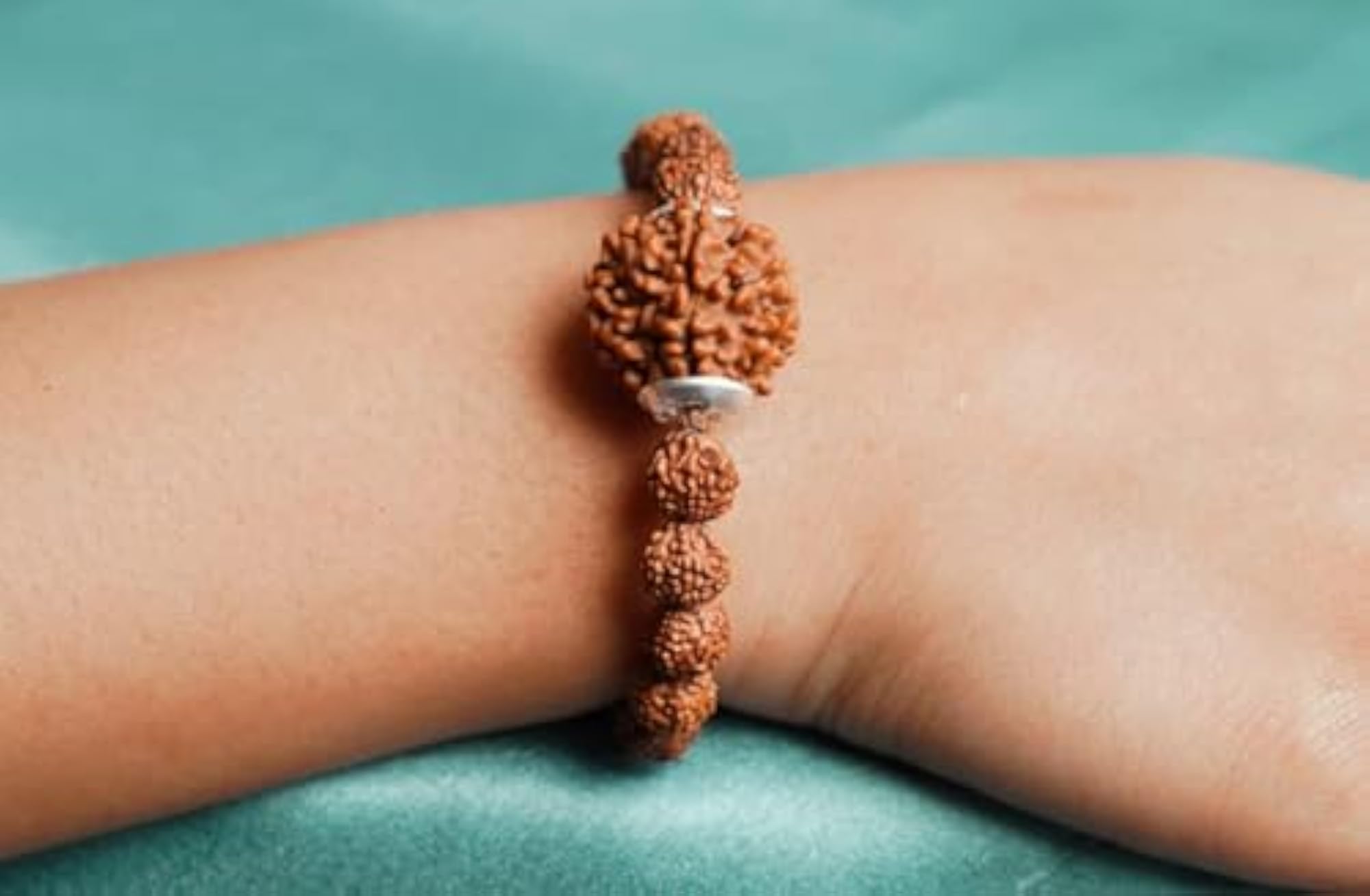 5 Mukhi Rudraksha Bracelet with 7 Mukhi Nepali Bead
