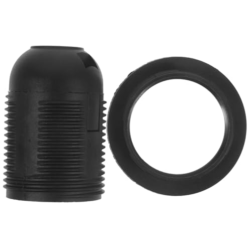 FIXOSHEE Lamp Holder Replacement Socket Lamp Base Light Bulb Socket Indoor Lighting in Black