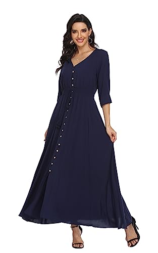 Image of Casual Summer Dresses for Women 2026 Maxi Dress Flowy Bohemian Beach Party