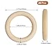 KMALADO 20Pcs Natural Wooden Rings for Crafts, Unfinished Wood Rings for Macrame Rings Solid Natural Wood Rings for DIY Crafts Macrame Supplies(2.17inch/5.5cm)