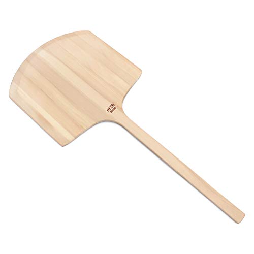 Image of New Star Foodservice 50356 Restaurant-Grade Wooden Pizza Peel, 18 inch L x 18 inch W Plate, with 24 inch L Wooden Handle, 42 inch Overall Length