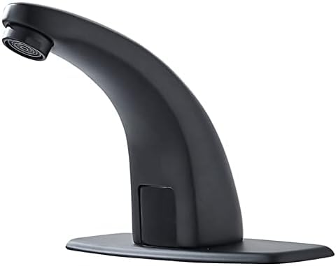 Mitigeur à capteur automatique sans contact noir robinet eau froide salle de bain lavabo