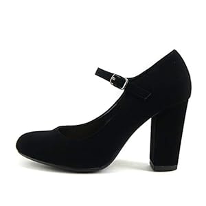 City Classified Comfort Women’s Closed Toe Ankle Strap Block Heel