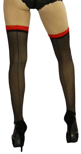 Image of ToBeInStyle Women's Nylon Thigh High Schoolgirl Opaque Stockings