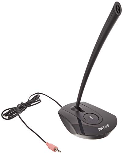 BUFFALO マイクロフォン ミュート付 ブラック BSHSMPM105BK BUFFALO マイクロフォン ミュート付 ブラック BSHSMPM105BK