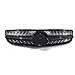 Compatible with Benz R230 SL Class 2007-2009 SL550 Front Grille Black/Silver Car Upper Bumper Hood Mesh Grid Grill(Silver)