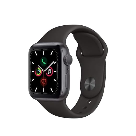 Apple Watch Series 5 (GPS, 44 mm) - Caja de Aluminio Gris Espacial con Correa Deportiva Negra (Reacondicionado)