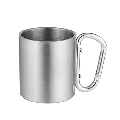 Tasse à café de camping anti-perte grâce au mousqueton automatique