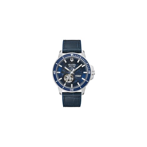 Simplified title for the same audience: Bulova Men's Marine Star Automatic Watch with Stainless Steel Band and Rotating Bezel