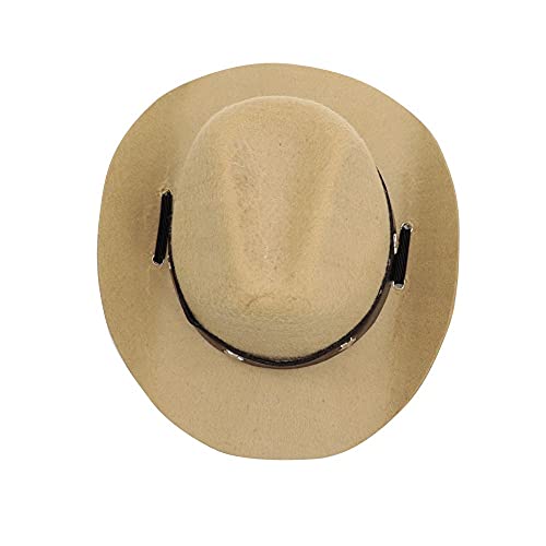 Yitaqi Cat Cowboy Hat,Decoration Funny Adorable Cowboy Hat Photo Prop Cat Hat Christmas Halloween Decoration Birthday Party Dog Hat Costume Pet(Khaki) #TOP2