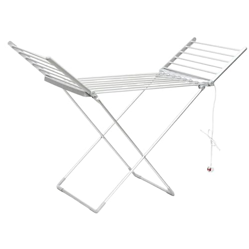 Image of Heated Clothes Drying Rack Folded Laundry Drying Rack for Linens Quilt Towel No Install Required