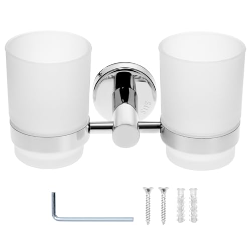 QWORK® Portacepillos de Dientes Pared, Porta Cepillo...