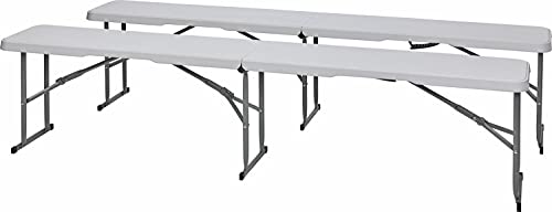 Lot De 2 Bancs Pour Village De Noël Lemax - Accessoire Décoratif En Plastique Pour Crèche Ou Diorama - 10