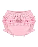 Baby Girl Ruffle Panty Diaper Covers - Pink Bloomers, 3M
