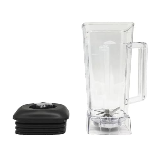 Vaso de batidora 2L para Biolomix con jarra cuadrada y tapa dentada de repuesto 2