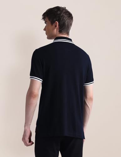 Image of U.S. Polo ASSN. Solid Slim Fit Polo T Shirts for Men - 100% Cotton, Half Sleeves Mens Tshirt